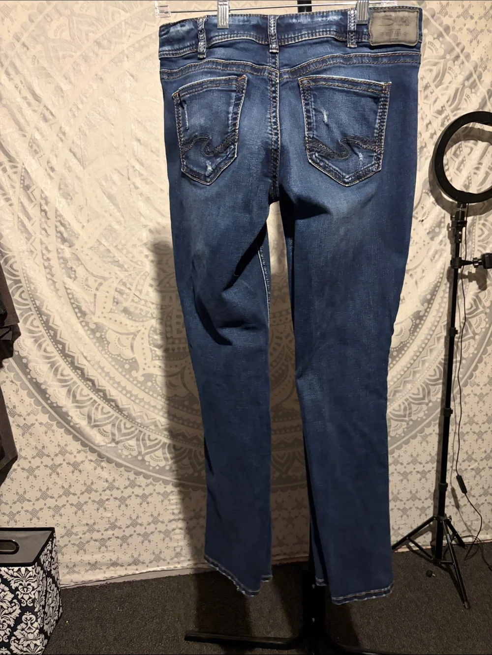 Silver Jeans Women's Boot Cut Dark Blue Denim size 32/31 - Picture 2 of 6
